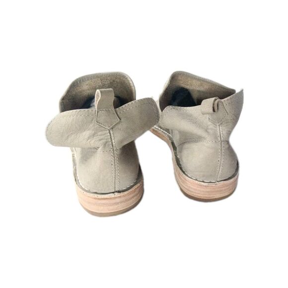 Custom Made Leather Ankle Boots Men Sz 10 Shoes Gray Cut Out Design Retail $145 - Picture 5 of 8